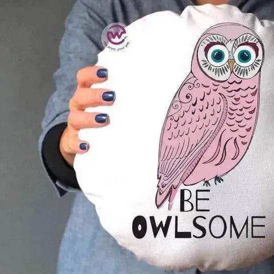 Round Cushion -Owls - WE PRINT