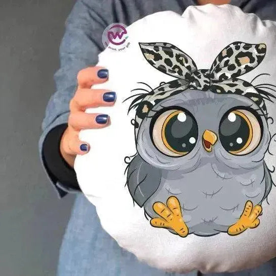 Round Cushion -Owls - WE PRINT