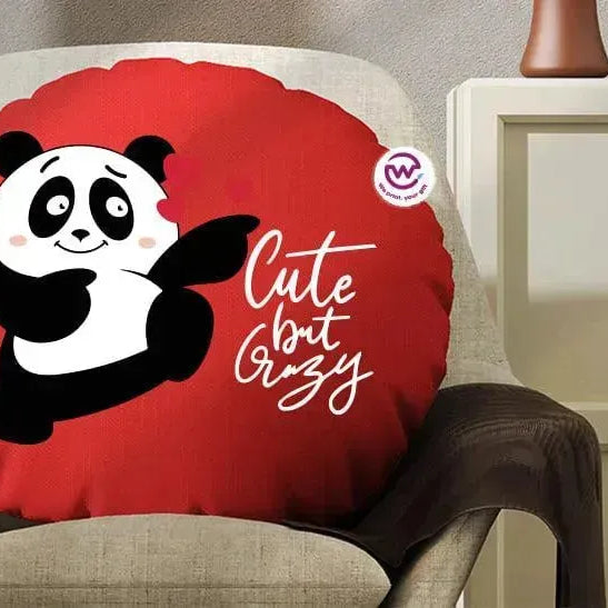 Round Cushion -Panda - WE PRINT