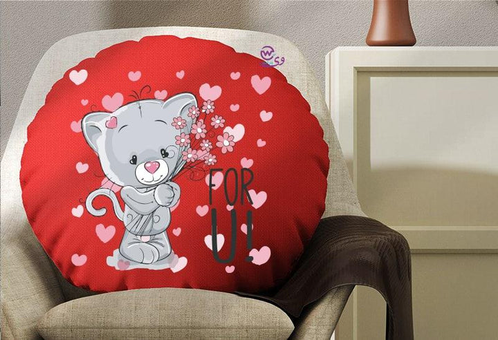 Round Cushion - Valentine's Day-1 - weprint.yourgift