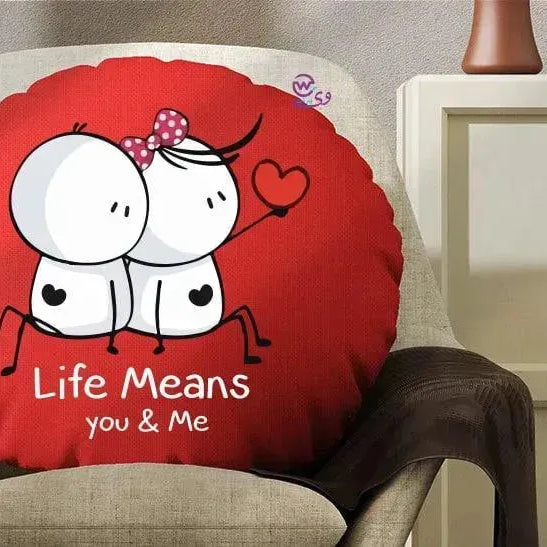 Round Cushion - Valentine's Day-1 - WE PRINT