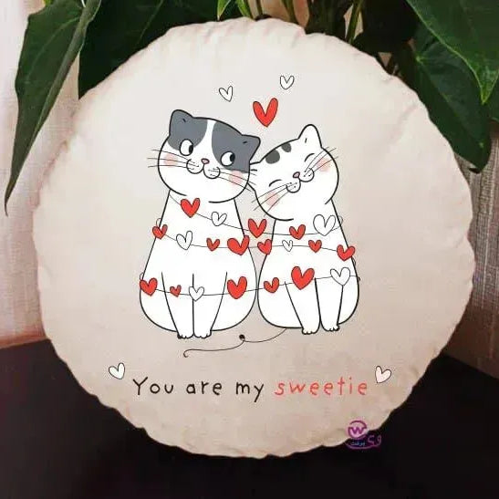 Round Cushion - Valentine's Day-2 - WE PRINT