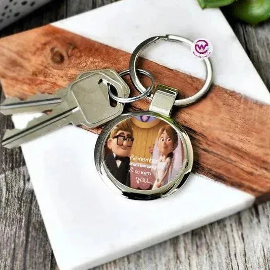 Round Metal Keychain - Lovers - WE PRINT