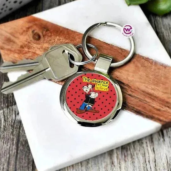 Round Metal Keychain - Lovers - WE PRINT
