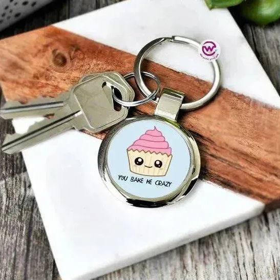 Round Metal Keychain - Lovers - WE PRINT