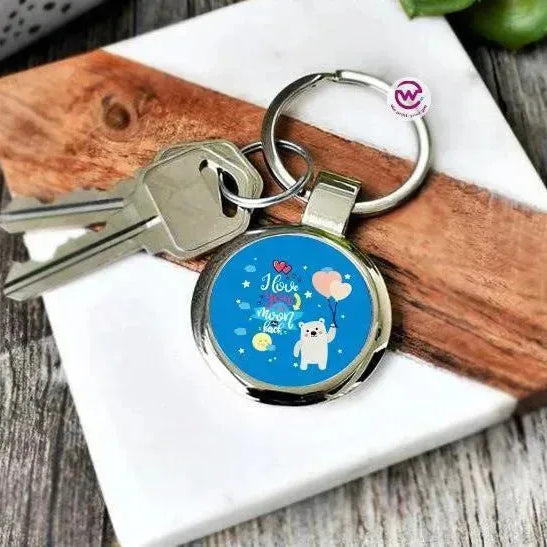 Round Metal Keychain - Lovers - WE PRINT