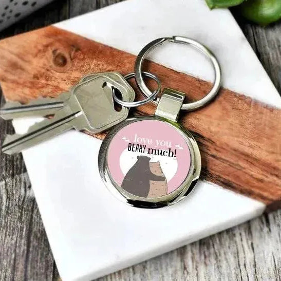 Round Metal Keychain - Lovers - WE PRINT