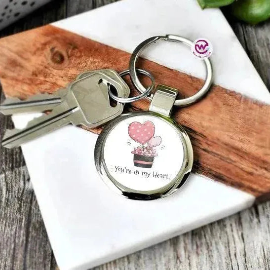 Round Metal Keychain - Lovers - WE PRINT