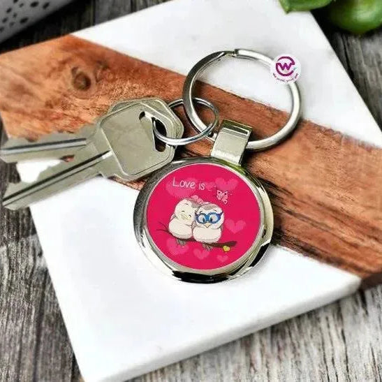 Round Metal Keychain - Lovers - WE PRINT