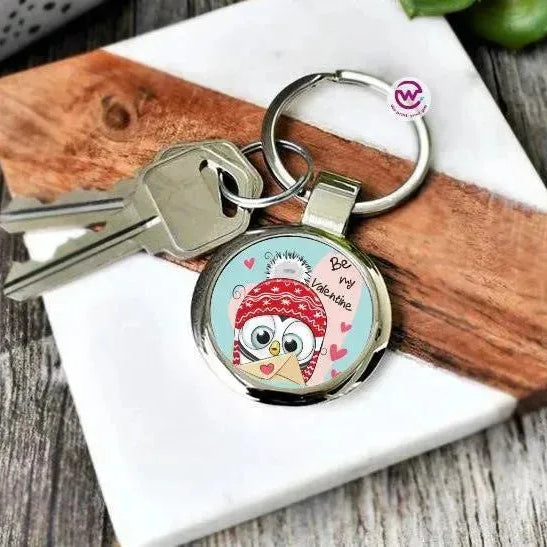 Round Metal Keychain - Lovers - WE PRINT