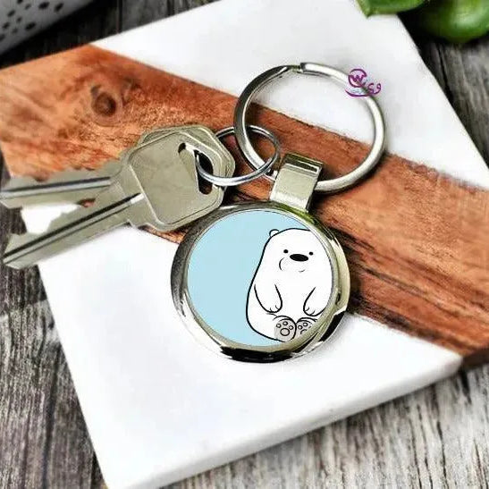 Round Metal Keychain - Three Bears - WE PRINT