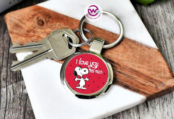 Round Metal Keychain - Valentine's Day - weprint.yourgift