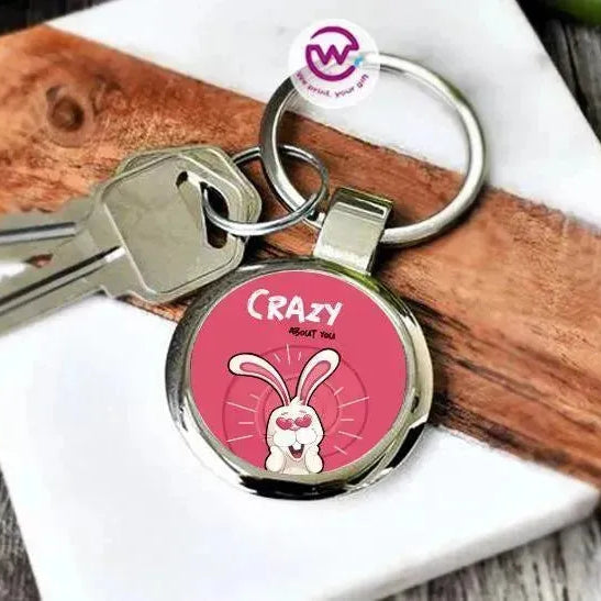 Round Metal Keychain - Valentine's Day - WE PRINT