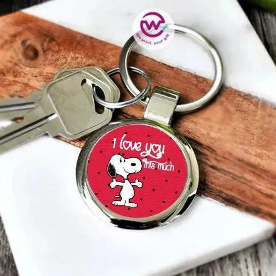 Round Metal Keychain - Valentine's Day - WE PRINT