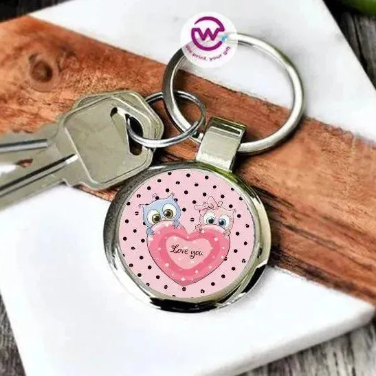 Round Metal Keychain - Valentine's Day - WE PRINT