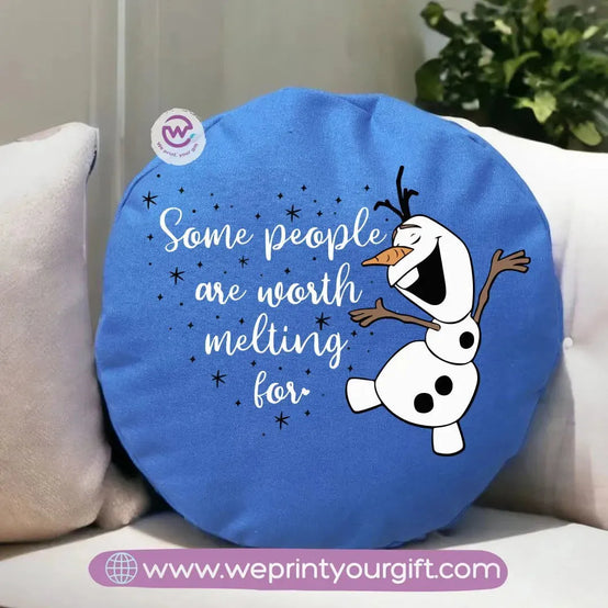 Round Pillow-Frozen - WE PRINT