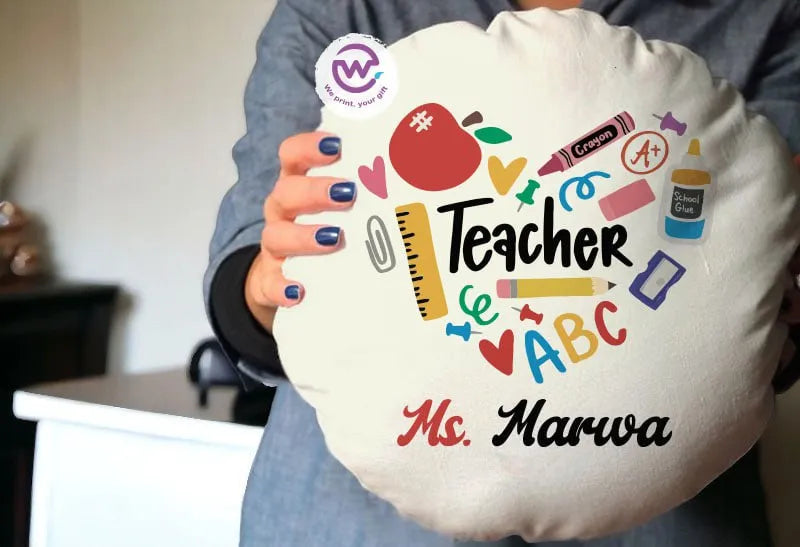 Round Pillow- Teachers Designs - WE PRINT