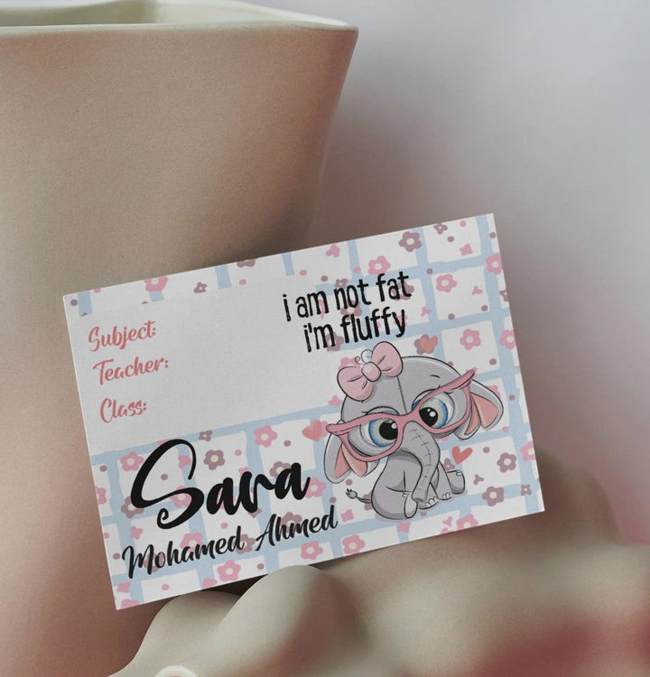 School Sticker Ticket - elephant - weprint.yourgift
