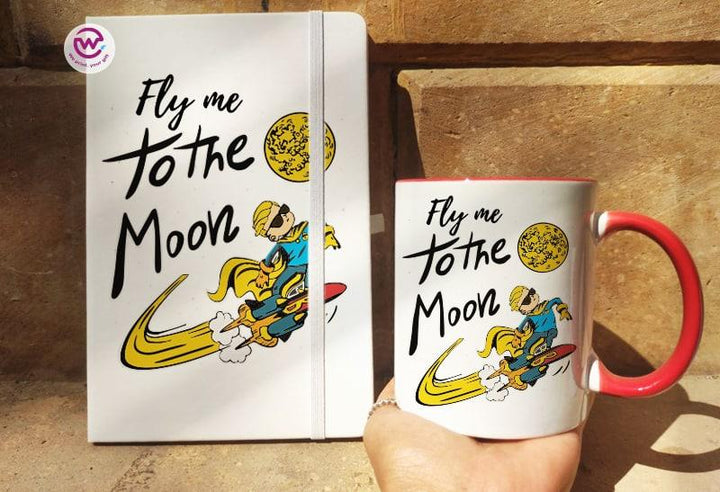 Set - ( Rubber Covers Notebook+ Colored Inside-Handle Mug )-Valentine's Day1 - weprint.yourgift