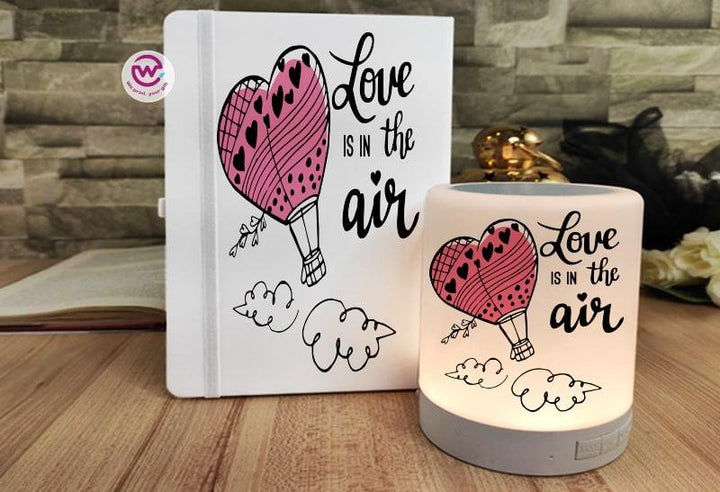 Set - ( Rubber Covers Notebook+ Touch Lamp speaker )-Valentine's Day - weprint.yourgift