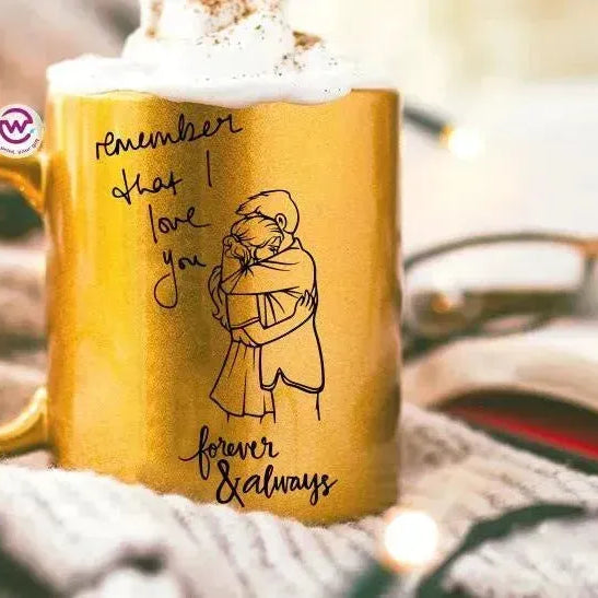 Sparkling mug-Gold-Valentine's Day - WE PRINT