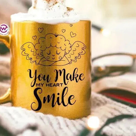 Sparkling mug-Gold-Valentine's Day - WE PRINT