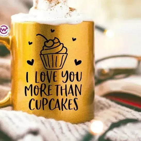 Sparkling mug-Gold-Valentine's Day - WE PRINT