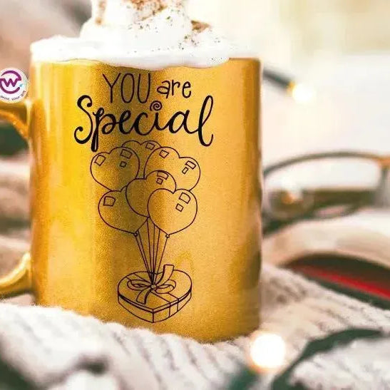 Sparkling mug-Gold-Valentine's Day - WE PRINT