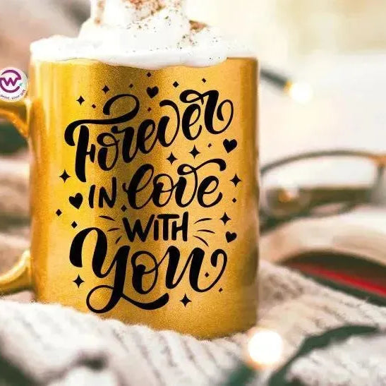 Sparkling mug-Gold-Valentine's Day - WE PRINT