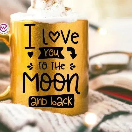Sparkling mug-Gold-Valentine's Day - WE PRINT