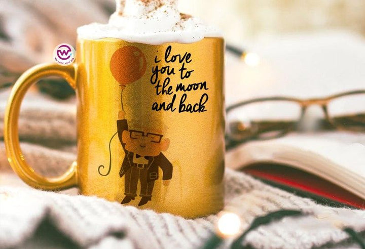 Sparkling mug-Gold-Valentine's - UP cartoon - weprint.yourgift