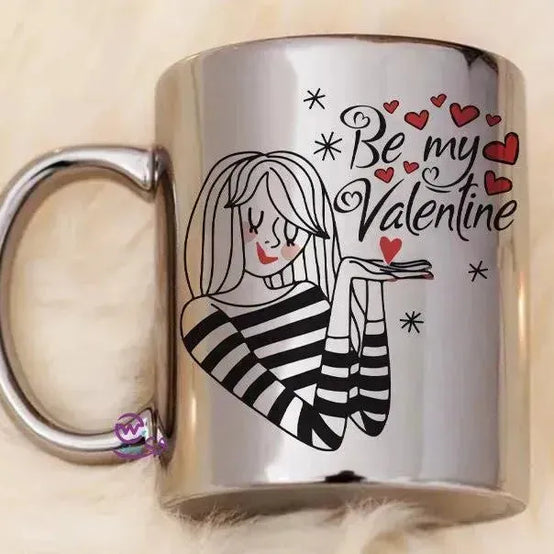 Sparkling mug-Silver -Valentine's Day - WE PRINT