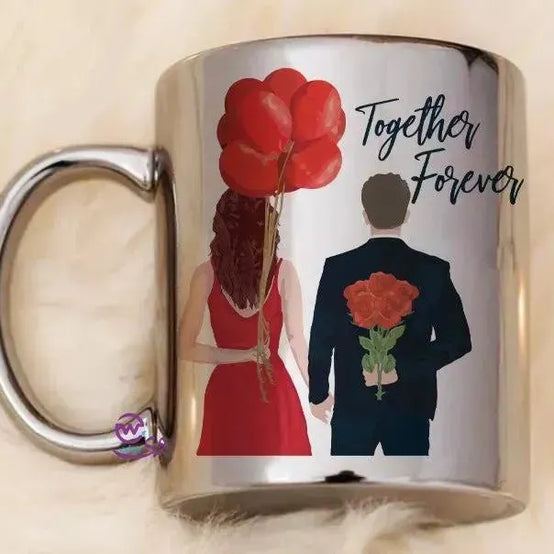 Sparkling mug-Silver -Valentine's Day - WE PRINT
