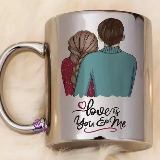 Sparkling mug-Silver -Valentine's Day - WE PRINT