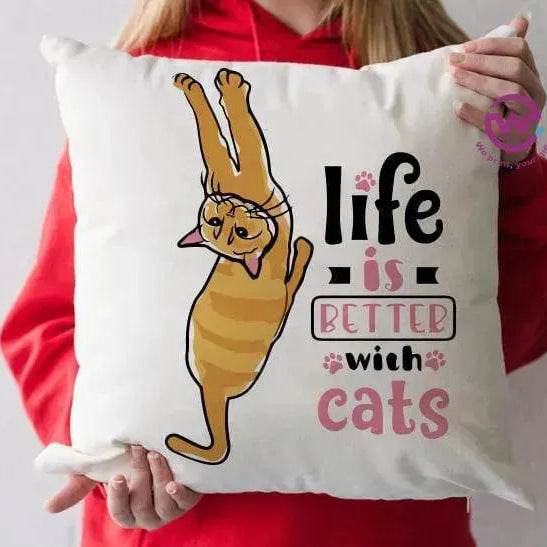 Square Cushion-Cat's - WE PRINT