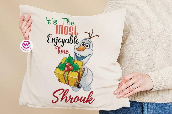 Square Cushion-Cottons Duck-Christmas - weprint.yourgift