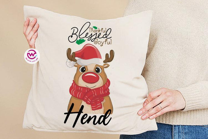 Square Cushion-Cottons Duck-Christmas - weprint.yourgift
