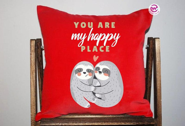Square Cushion-Love is -Valentine's Day - weprint.yourgift