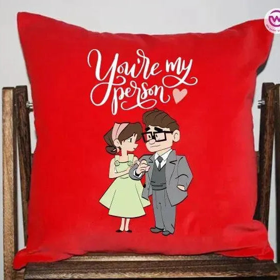 Square Cushion-Love is -Valentine's Day - WE PRINT