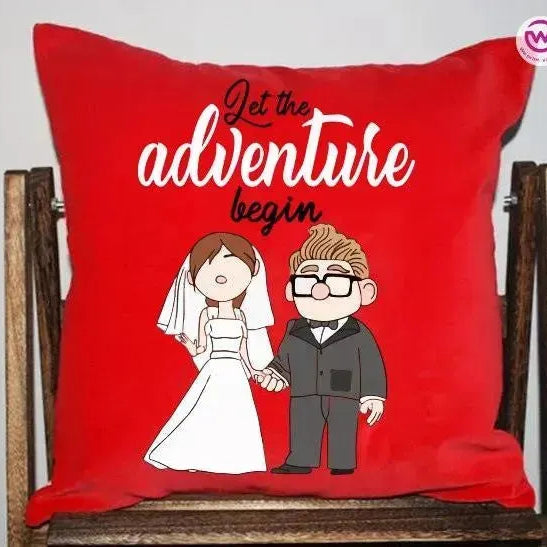 Square Cushion-Love is -Valentine's Day - WE PRINT