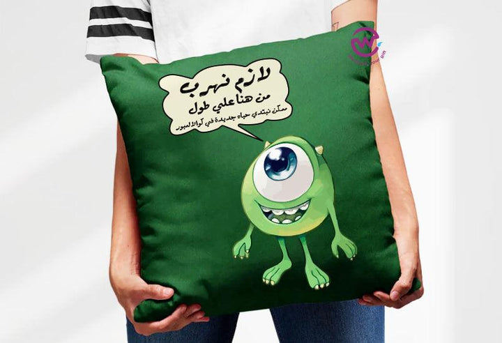 Square Cushion-Cottons Duck-Monsters, Inc. - weprint.yourgift