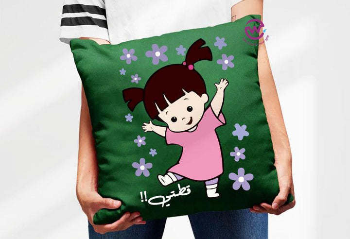 Square Cushion-Cottons Duck-Monsters, Inc. - weprint.yourgift