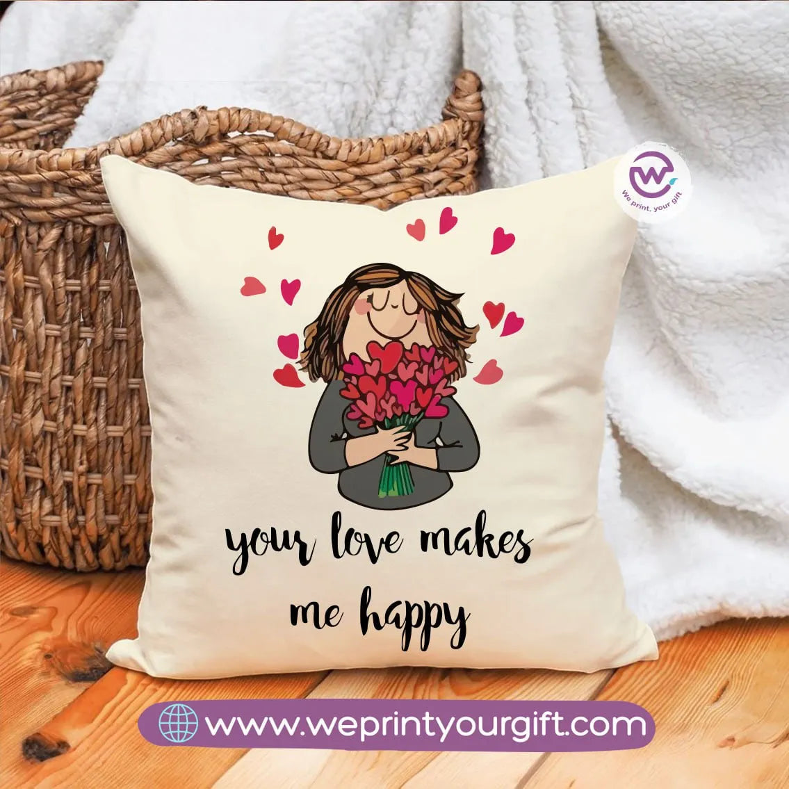 Square Cushion- Valentine designs - WE PRINT