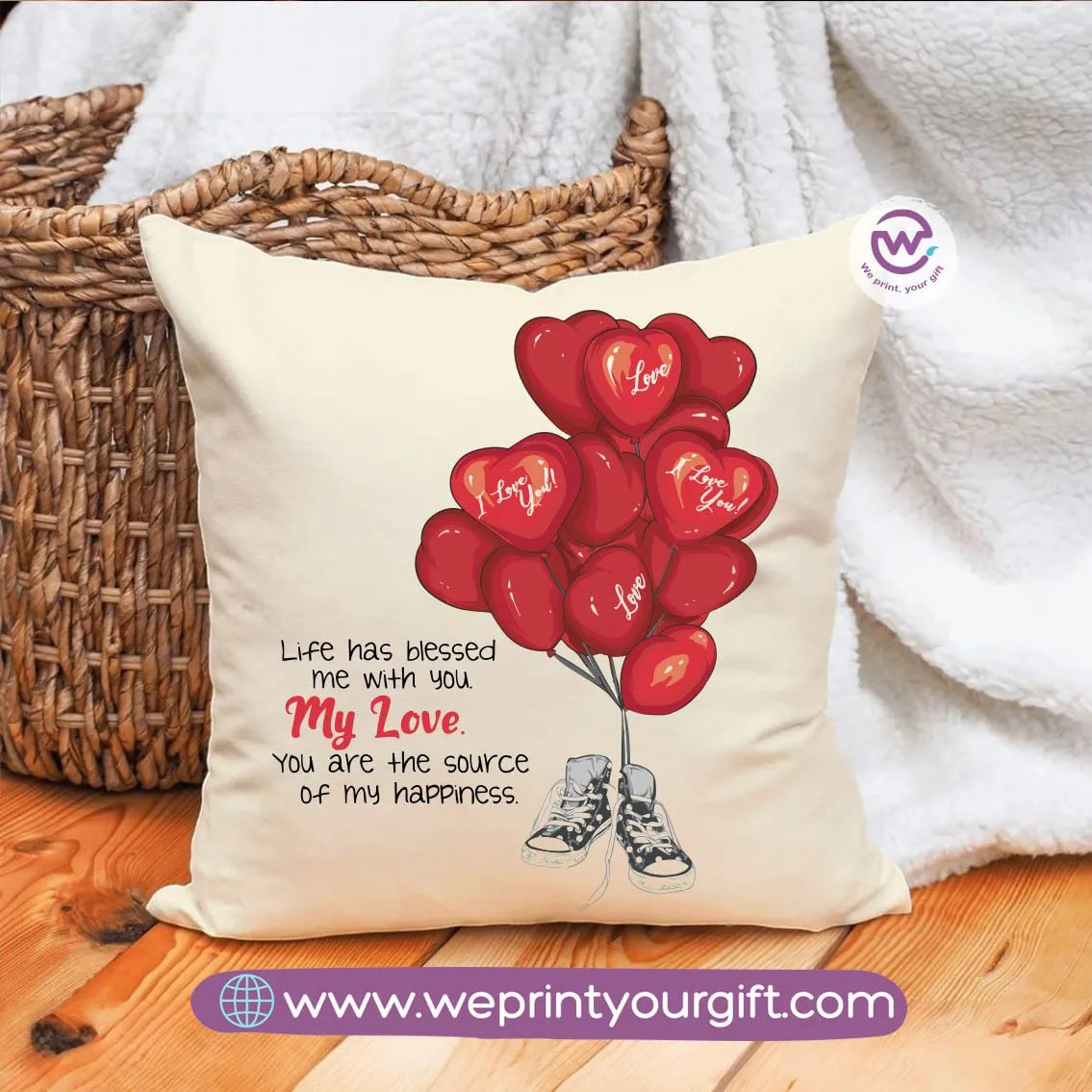 Square Cushion- Valentine designs - WE PRINT