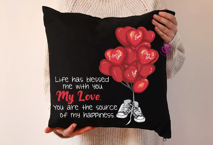 Square Cushion-Cottons Duck-Valentine's Day - weprint.yourgift