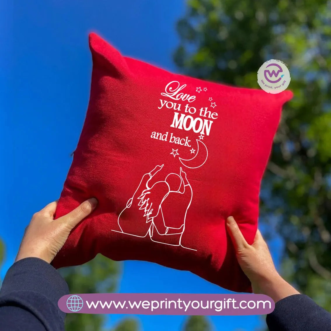 Square Pillow- Love - WE PRINT