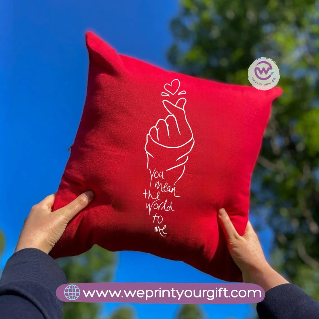 Square Pillow- Love - WE PRINT