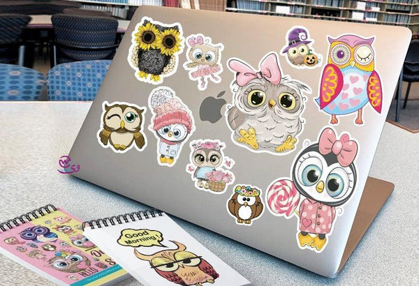 Sticker- Book- Owl - WE PRINT