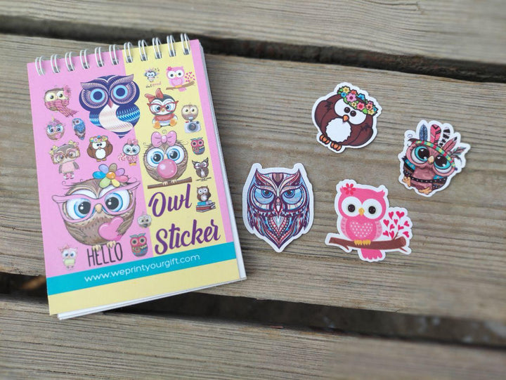 Sticker- Book- Owl - WE PRINT
