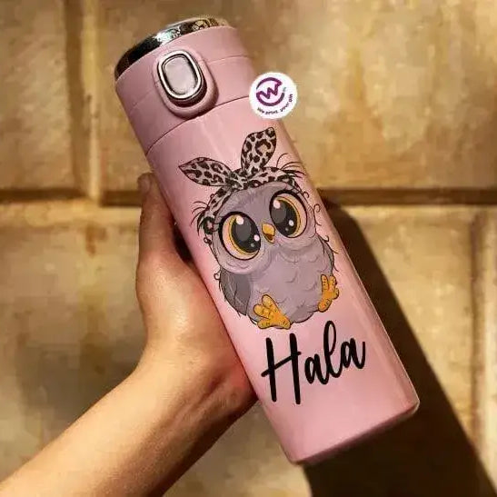 Thermal Mug with Lock & Digital Screen - OWL - WE PRINT